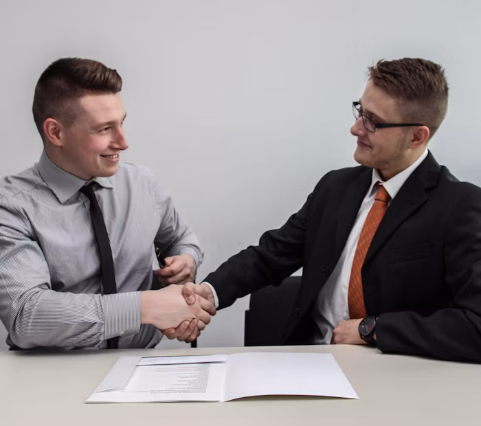 New vendor onboarding agreement being signed
