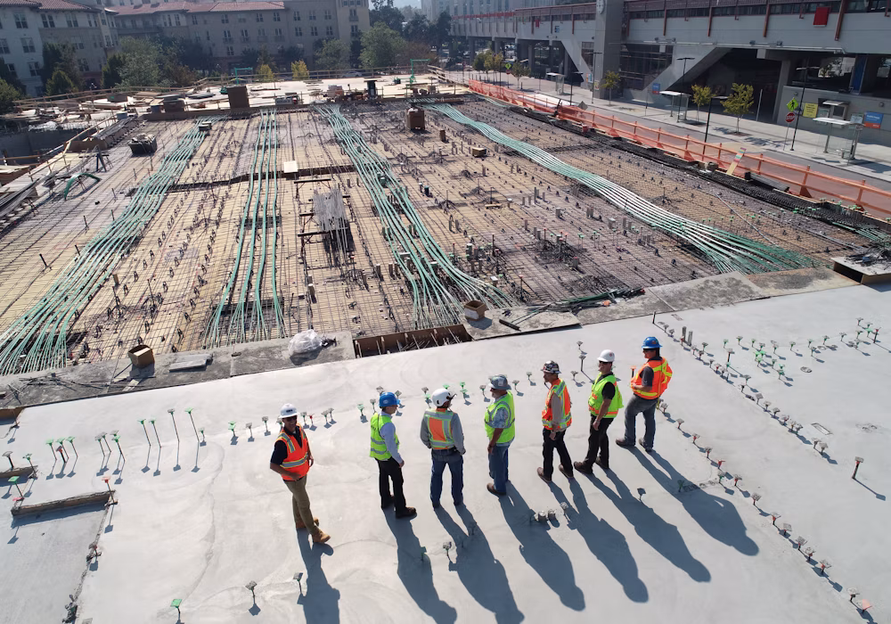 Contract labour team at a client worksite